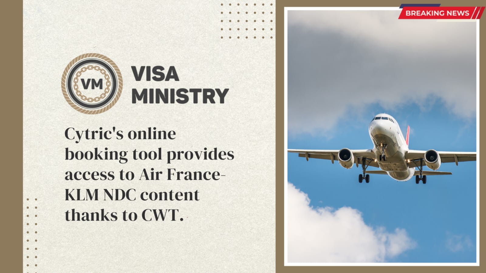 Cytric’s online booking tool provides access to Air France-KLM NDC content thanks to CWT