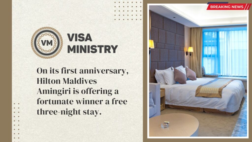 On its first anniversary, Hilton Maldives Amingiri is offering a fortunate winner a free three-night stay