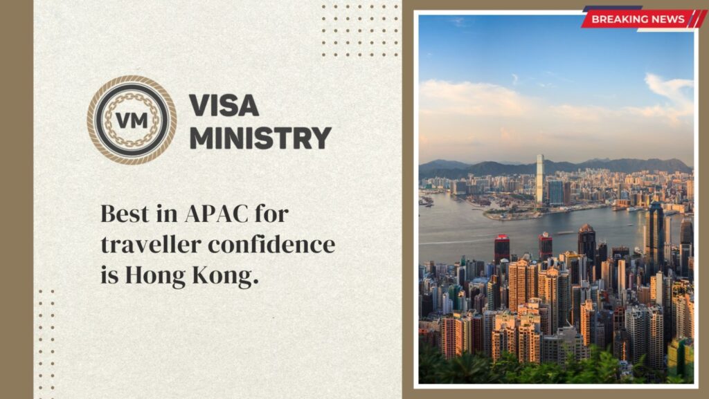 Best in APAC for traveller confidence is Hong Kong.