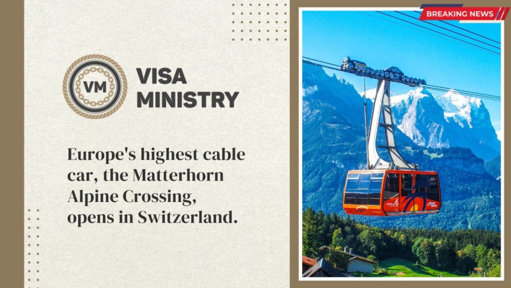 Europe's highest cable car, the Matterhorn Alpine Crossing, opens in Switzerland.