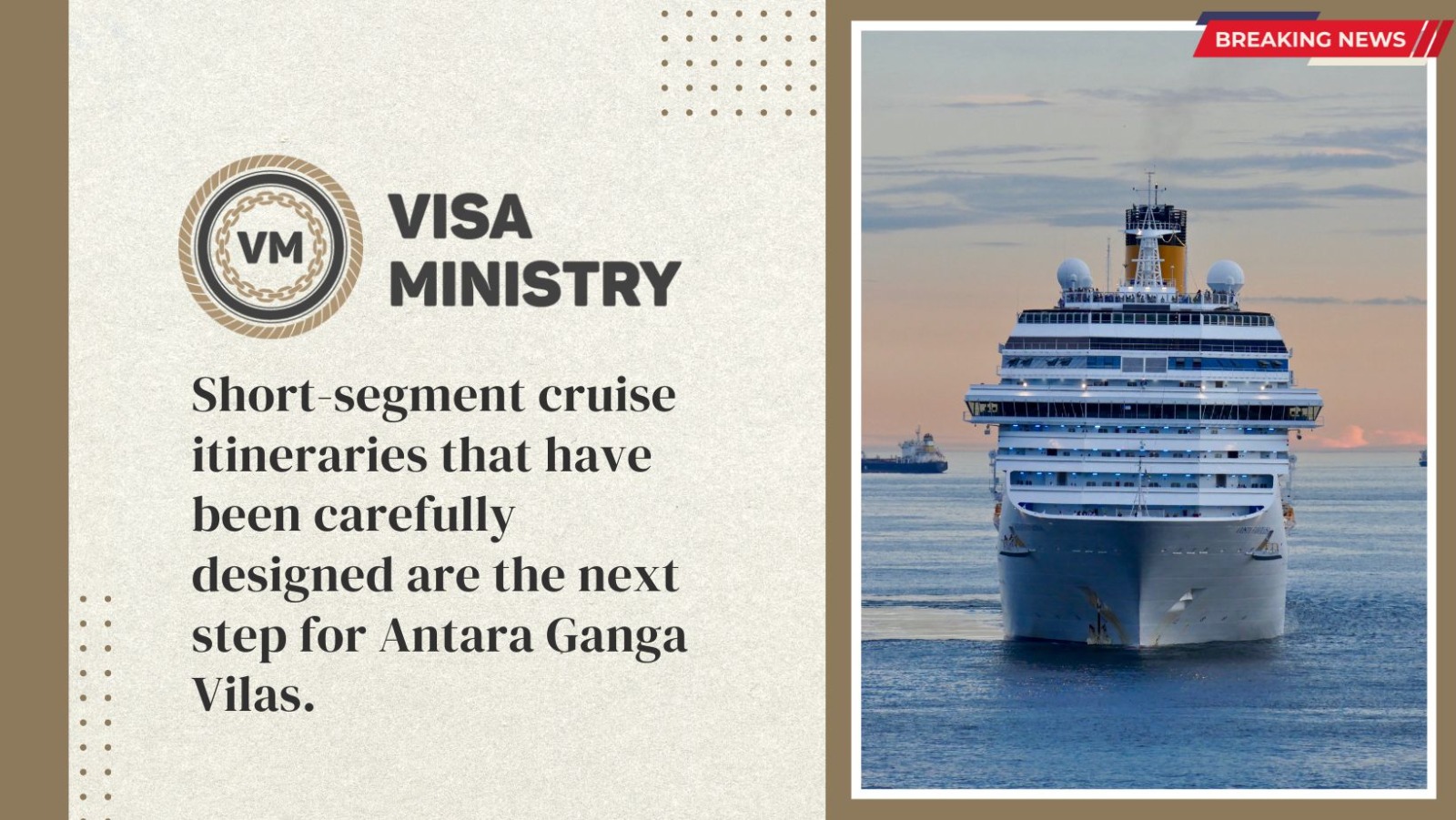 Short-segment cruise itineraries that have been carefully designed are the next step for Antara Ganga Vilas