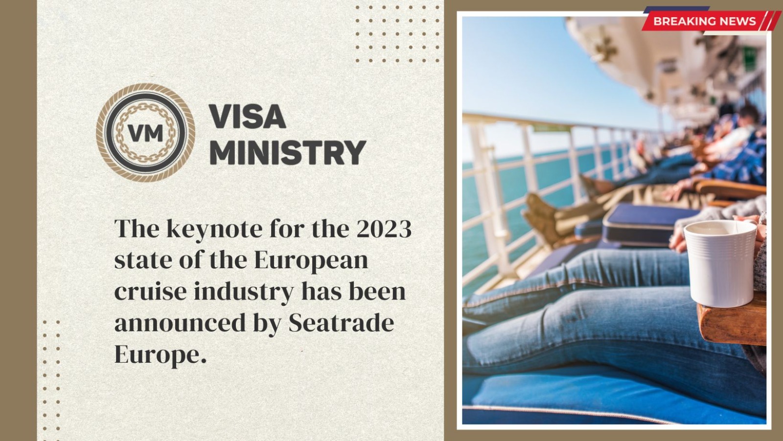 The keynote for the 2023 state of the European cruise industry has been announced by Seatrade Europe.