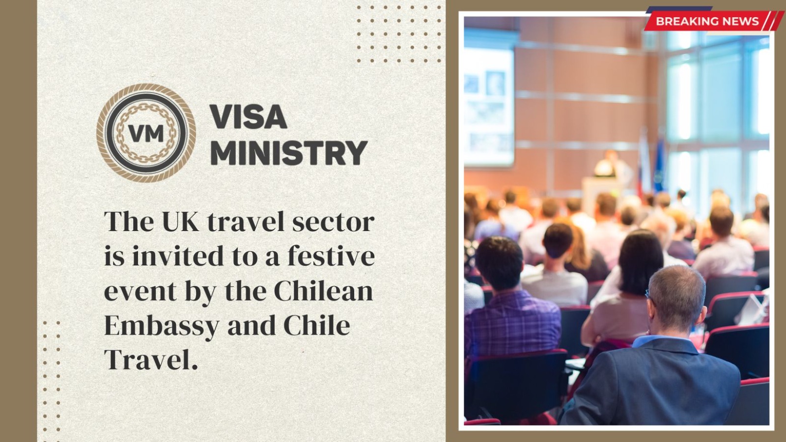 The UK travel sector is invited to a festive event by the Chilean Embassy and Chile Travel.