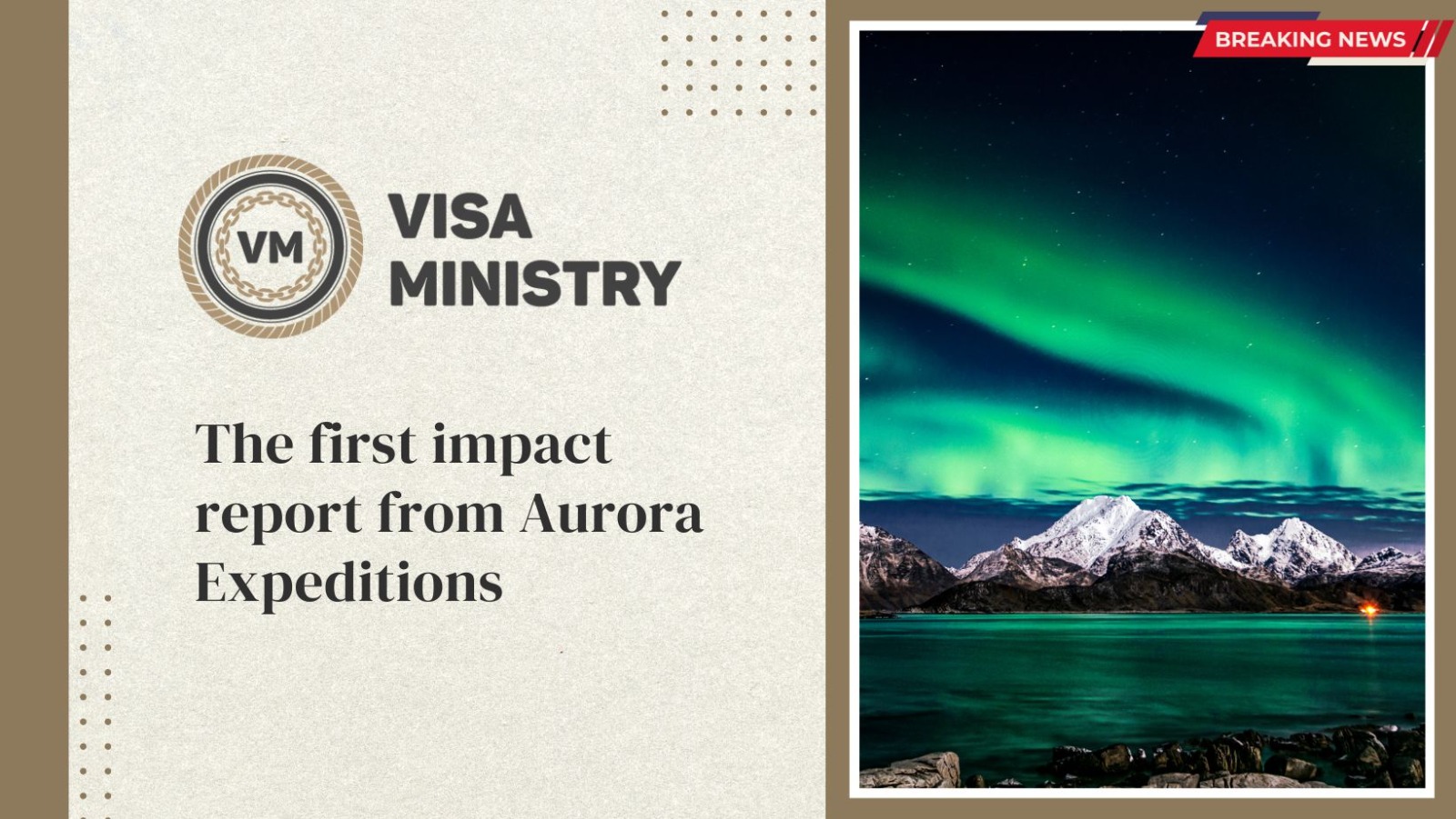 the first impact report from Aurora Expeditions