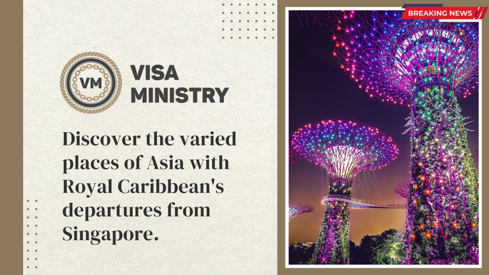 Discover the varied places of Asia with Royal Caribbean’s departures from Singapore.