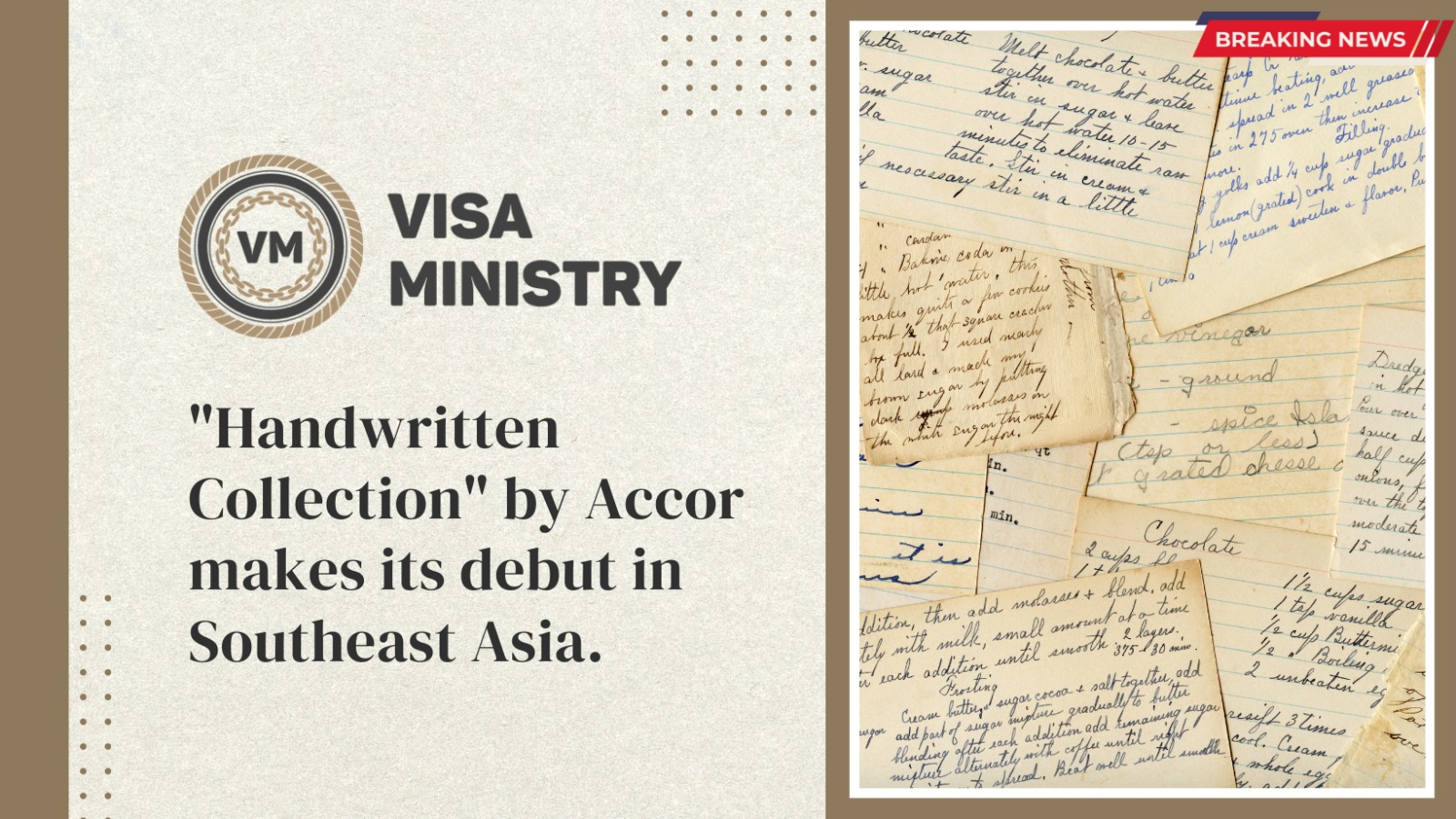  “Handwritten Collection” by Accor makes its debut in Southeast Asia.