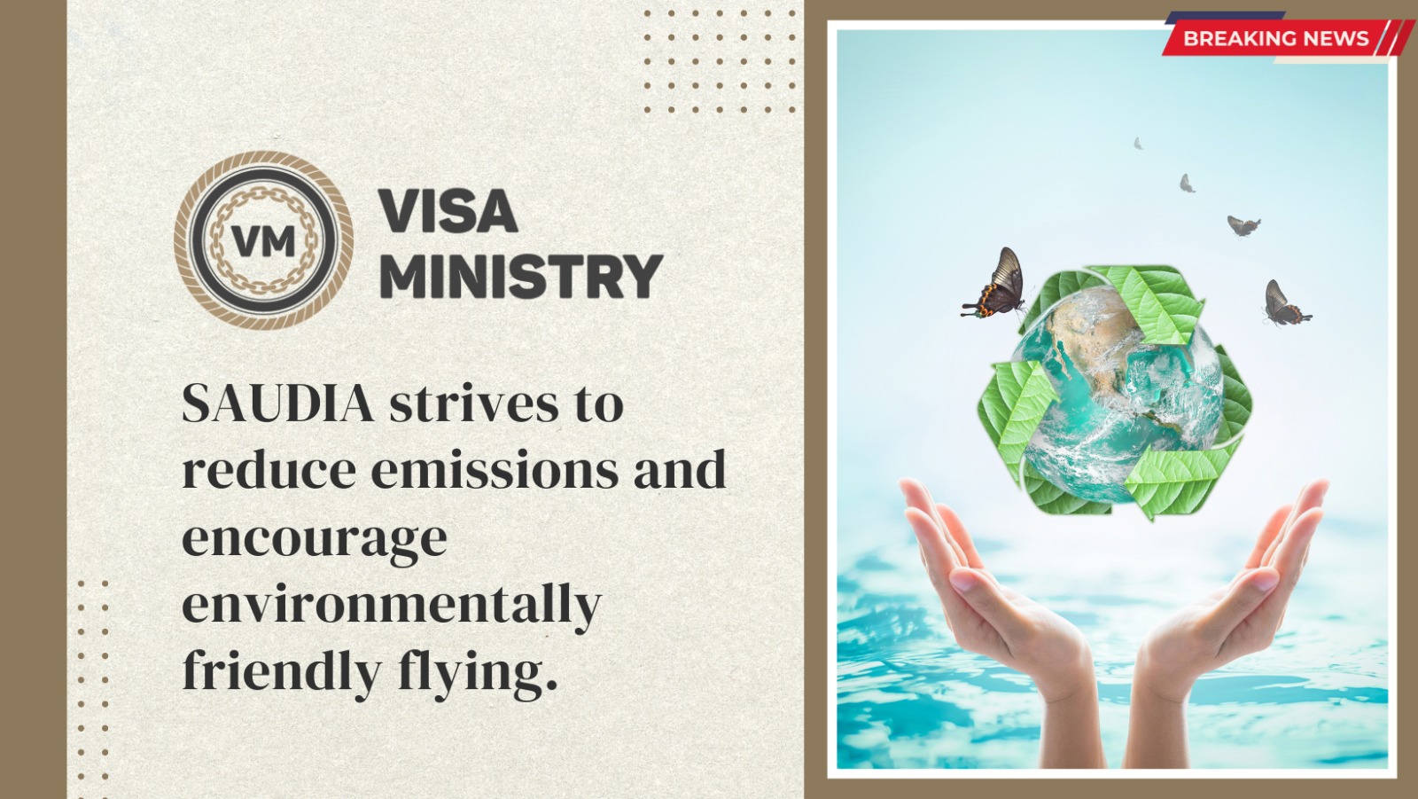 SAUDIA strives to reduce emissions and encourage environmentally friendly flying.