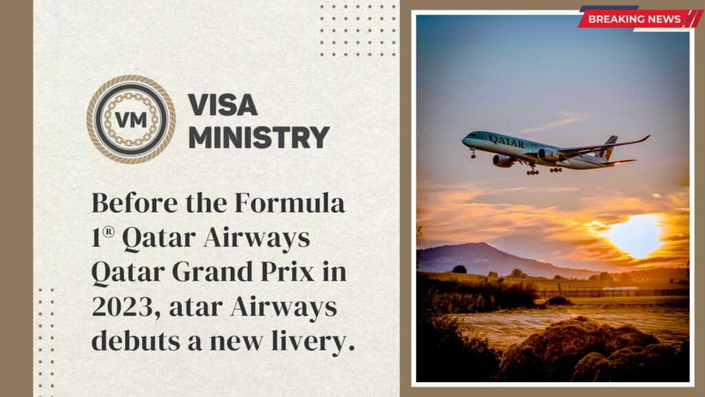 Before the Formula 1® Qatar Airways Qatar Grand Prix in 2023, atar Airways debuts a new livery.