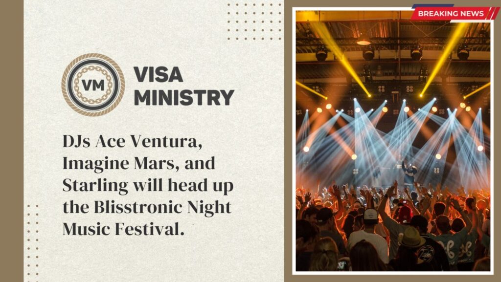 DJs Ace Ventura, Imagine Mars, and Starling will head up the Blisstronic Night Music Festival.