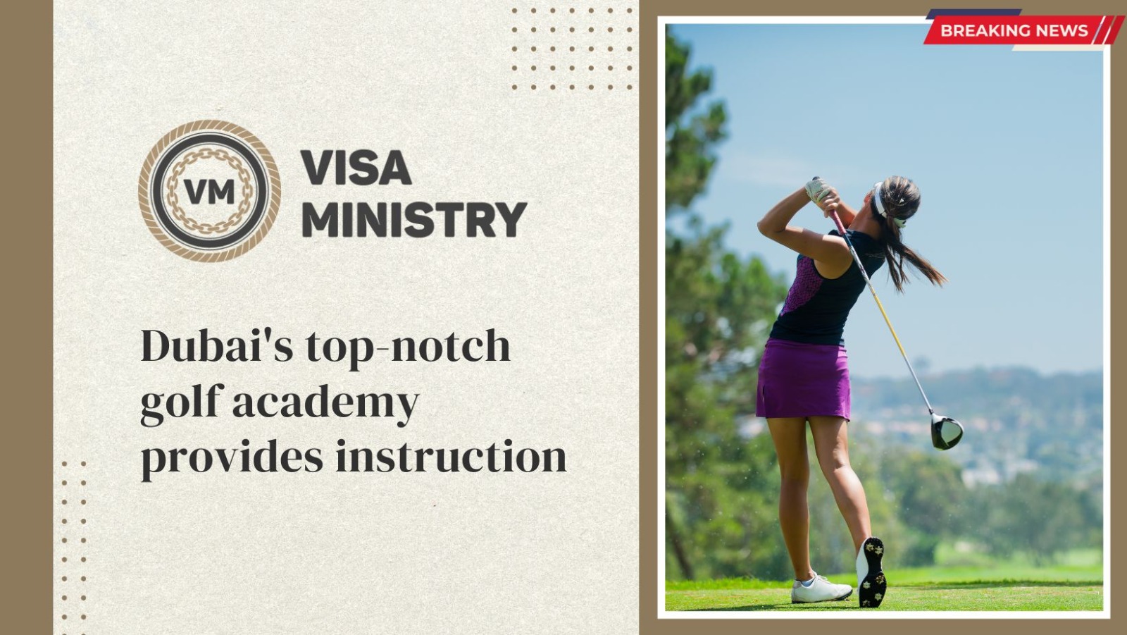 Dubai’s top-notch golf academy provides instruction