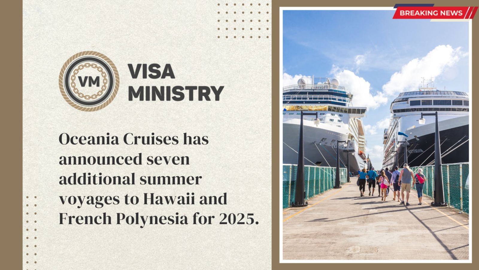 Oceania Cruises has announced seven additional summer voyages to Hawaii and French Polynesia for 2025