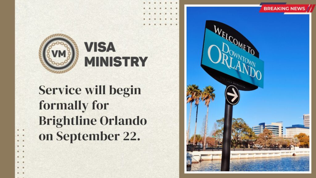 Service will begin formally for Brightline Orlando on September 22.
