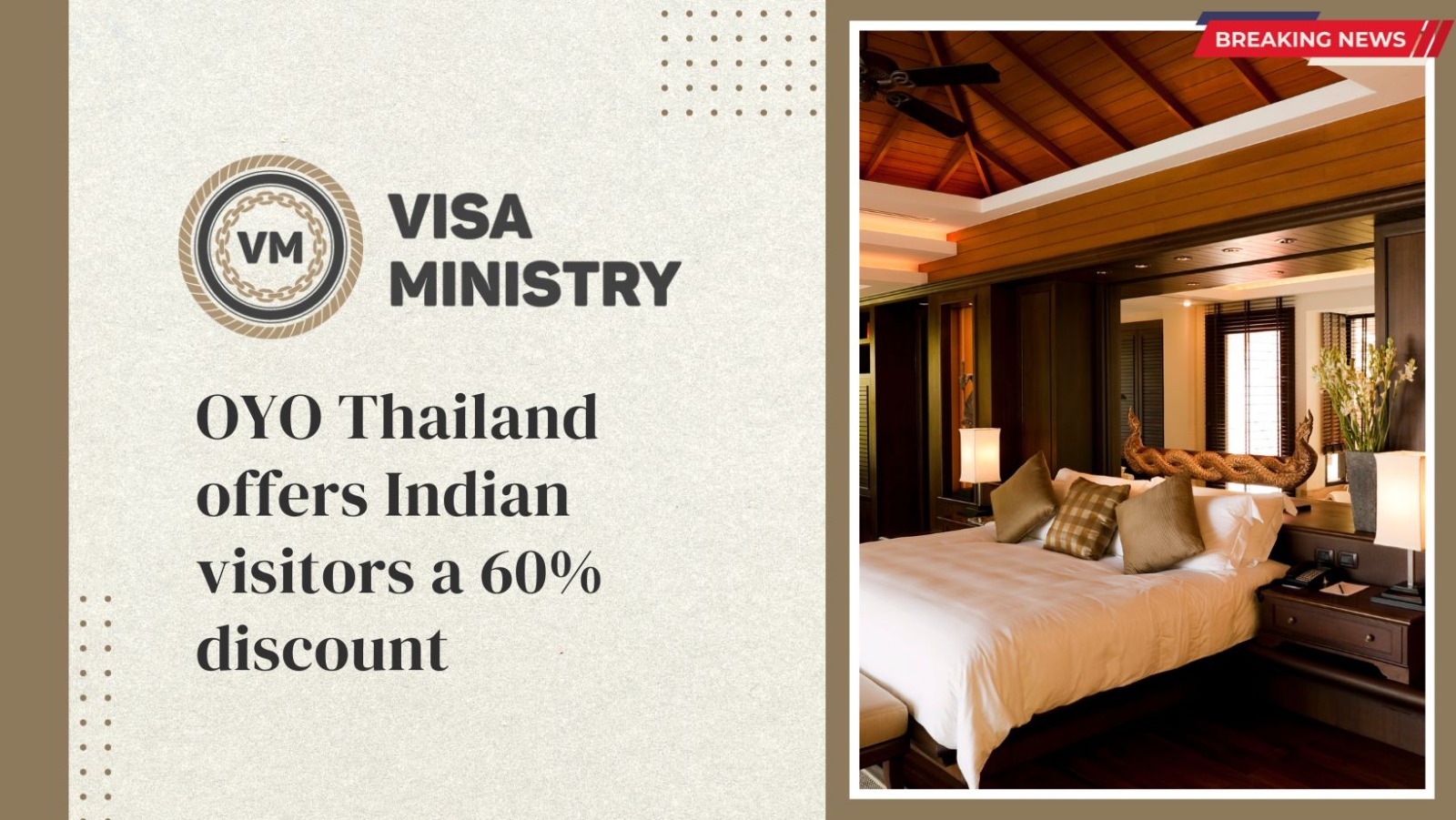 OYO Thailand offers Indian visitors a 60% discount