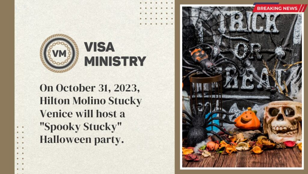 On October 31, 2023, Hilton Molino Stucky Venice will host a "Spooky Stucky" Halloween party.