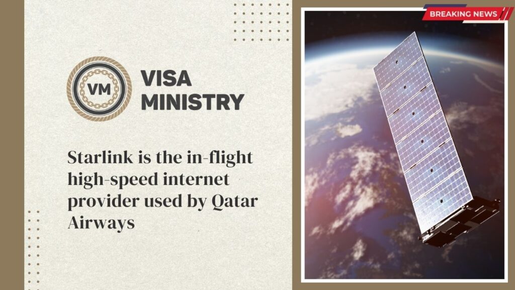 Starlink is the in-flight high-speed internet provider used by Qatar Airways.
