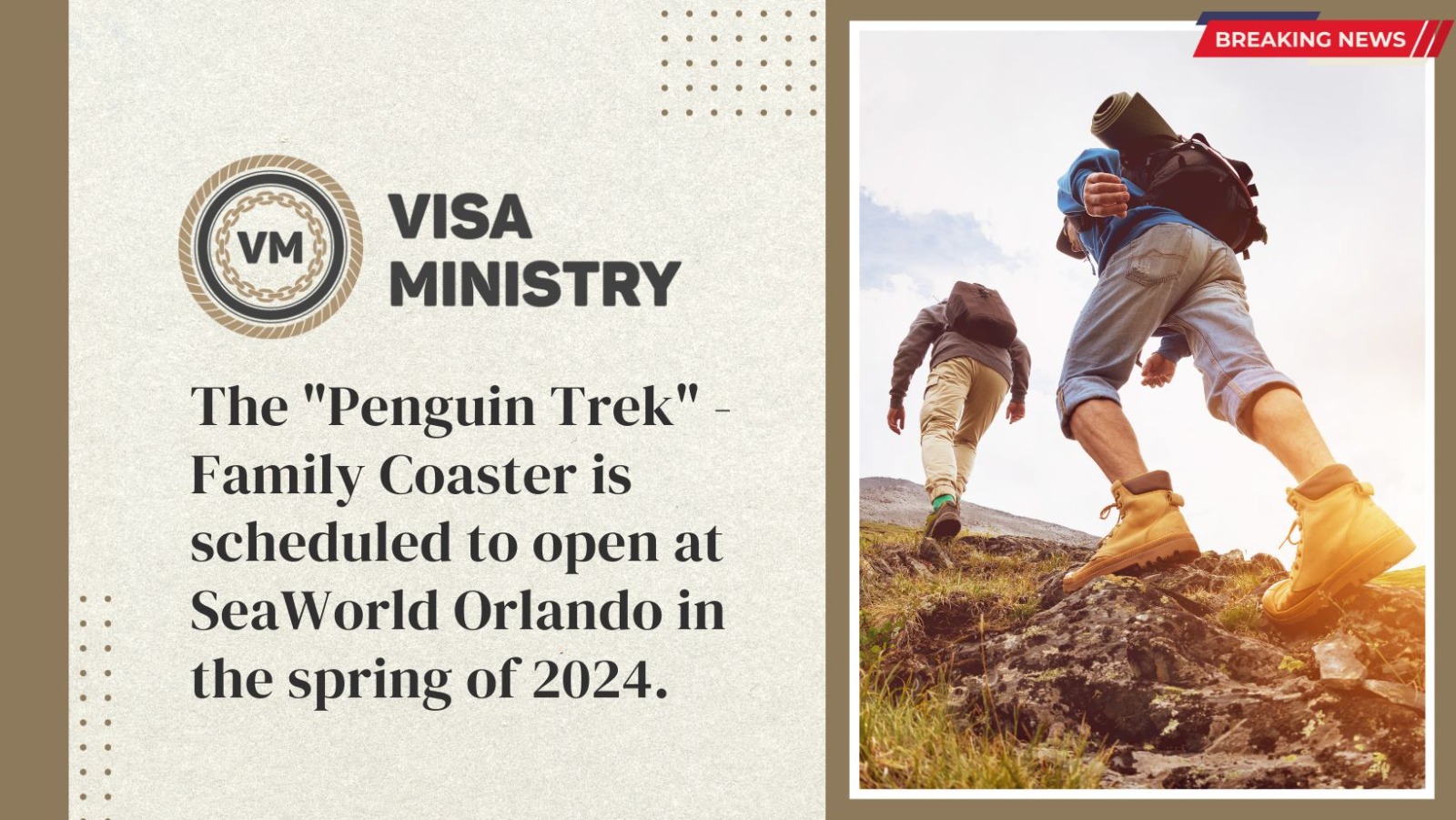 The “Penguin Trek” – Family Coaster is scheduled to open at SeaWorld Orlando in the spring of 2024