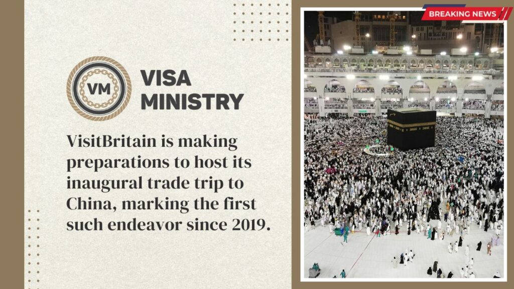 VisitBritain is making preparations to host its inaugural trade trip to China, marking the first such endeavor since 2019.